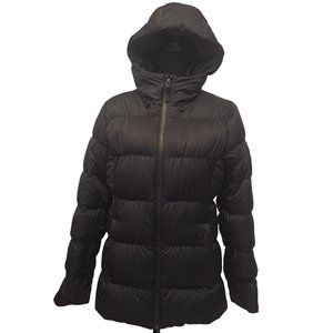 Patagonia Womens Black Long Sleeve Full Zip Hooded Puffer Jacket Size XS